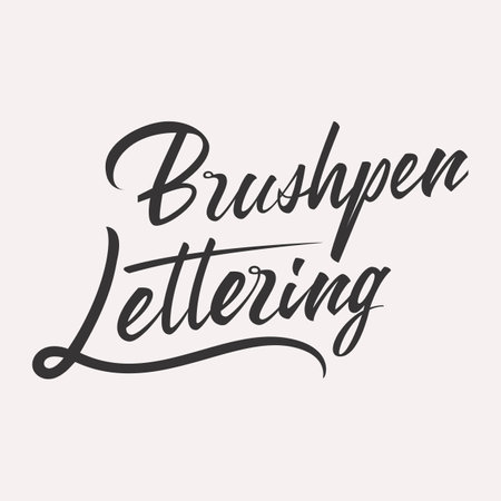 Brushpen Lettering lettering title cardのイラスト素材