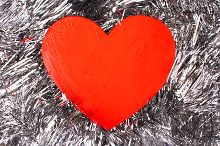 Greeting card Heart on a shiny background. Place for text. Photography for design. Concept for valentine's day, mother's day, birthdayの写真素材