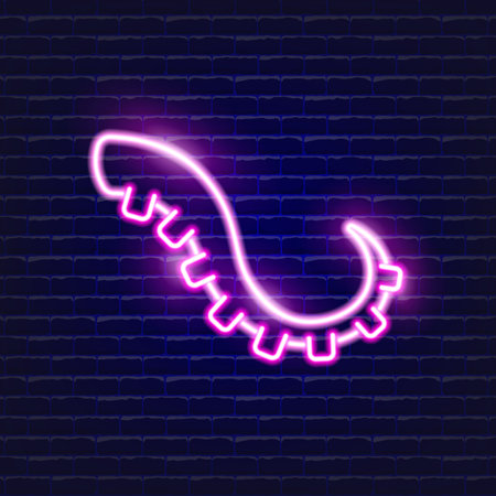 Octopus neon icon. Glowing Vector illustration icon for mobile, web, and menu design. Seafood conceptのイラスト素材