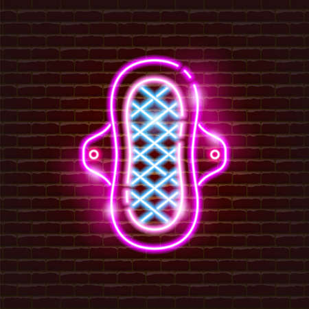 Reusable menstrual pad. Eco friendly style. Zero waste conceptのイラスト素材