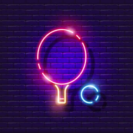 Table tennis racket and ball. Vector illustration for design. Sports conceptのイラスト素材