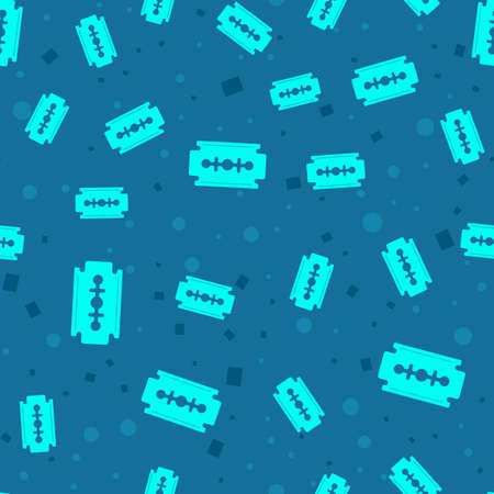 Razor blade seamless pattern. Back to School concept. Background with barber signs. Vector illustration science textureのイラスト素材