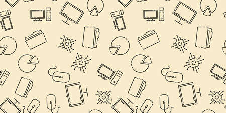 Back to School seamless pattern. Learning concept. Background with school signs. Vector illustration science textureのイラスト素材