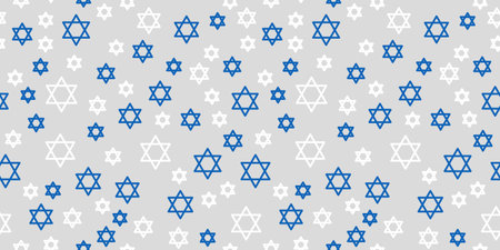 Israel seamless pattern. Jewish New Year background. Israel holiday conceptのイラスト素材