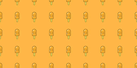 Ice cream seamless pattern. Vector ice cream background for design. Summer dessert conceptのイラスト素材