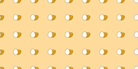Eggs seamless pattern. Vector background from eggs for design. Food concept