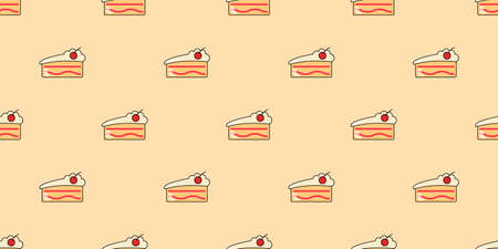 Cake seamless pattern. Vector cake background for design. Food conceptのイラスト素材