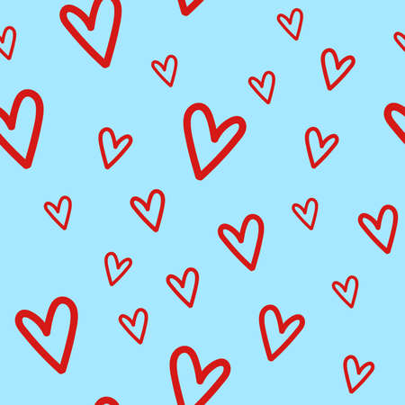 Heart seamless pattern. Vector illustration background for design, Cloth, gift paper, packaging,...