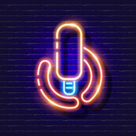 Pulse halogen lamp for studio flash neon icon. Photo and video concept. Vector illustration for design, website, decoration, online storeのイラスト素材