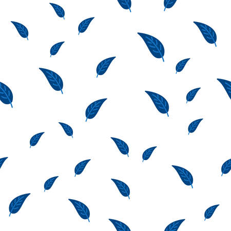 Leaves cute seamless pattern. Vector illustration for fabric design, gift paper, baby clothes, textiles, cardsのイラスト素材