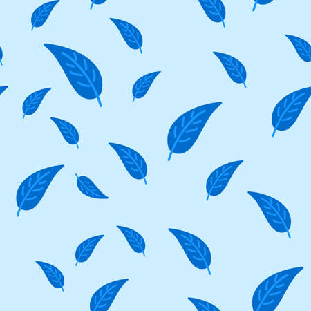 Leaves cute seamless pattern. Vector illustration for fabric design, gift paper, baby clothes, textiles, cards.のイラスト素材