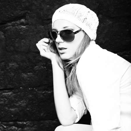 	Fashion art portrait of a beautiful young sexy womanの写真素材
