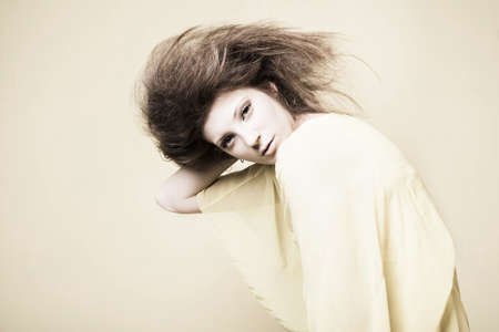 	Portrait of a fresh beautiful fashion sexy modの写真素材