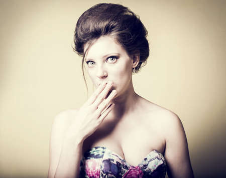 	Portrait of a fresh beautiful fashion sexy modの写真素材
