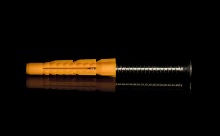 Dowel and screw on black