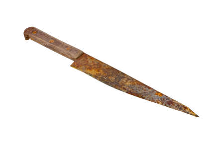 Old rusty knives. Archaeological finds, ancient tools. Isolate, no backgroundの写真素材