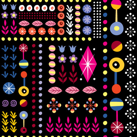 abstract art floral patternのイラスト素材