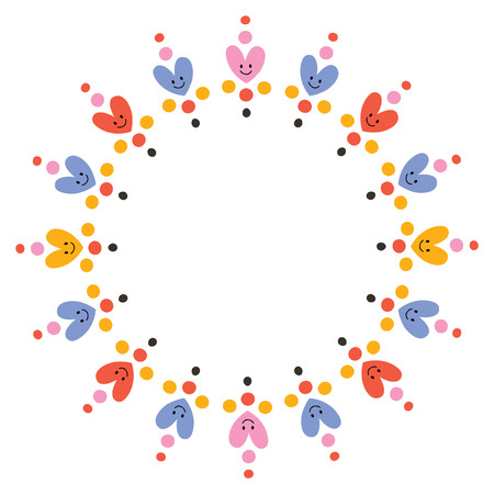 cute hearts frameのイラスト素材