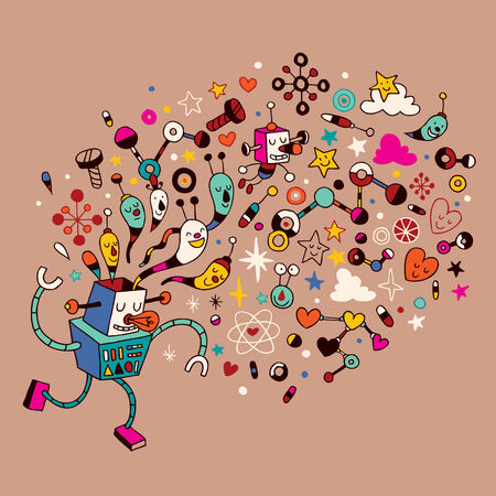robot funのイラスト素材