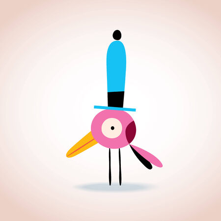 bird characterのイラスト素材