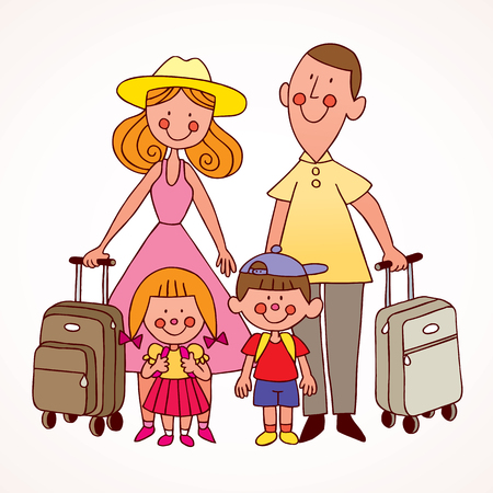 family travelのイラスト素材