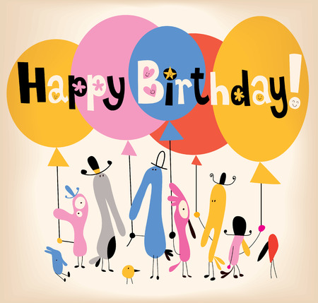 Happy Birthday cardのイラスト素材