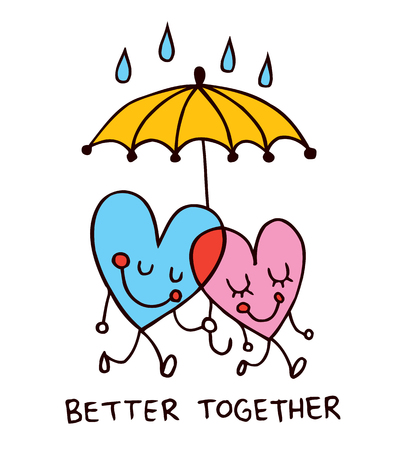 better togetherのイラスト素材