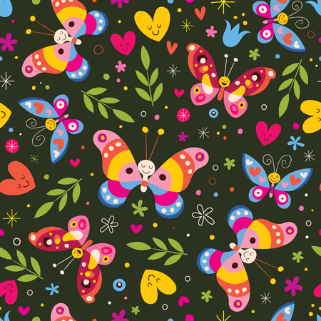 Butterfly seamless patternのイラスト素材