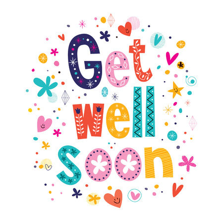 Get well soon greeting cardのイラスト素材