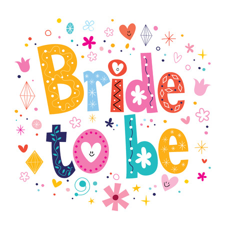 Bride to be textの写真素材