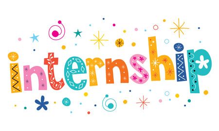 internship text decorative lettering type designの写真素材