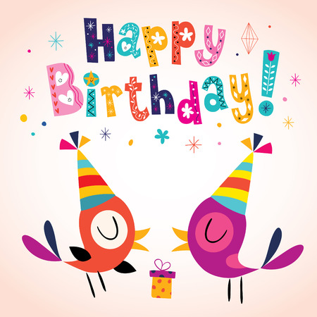 Happy Birthday greeting cardのイラスト素材