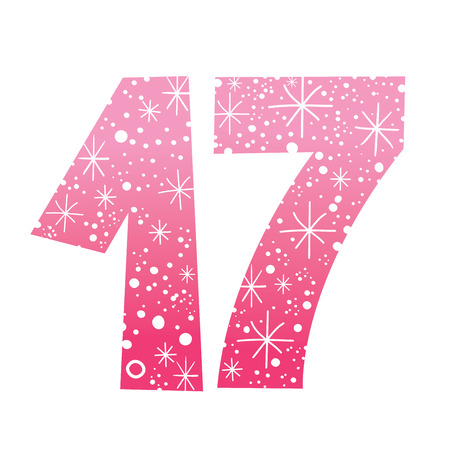 number seventeenのイラスト素材