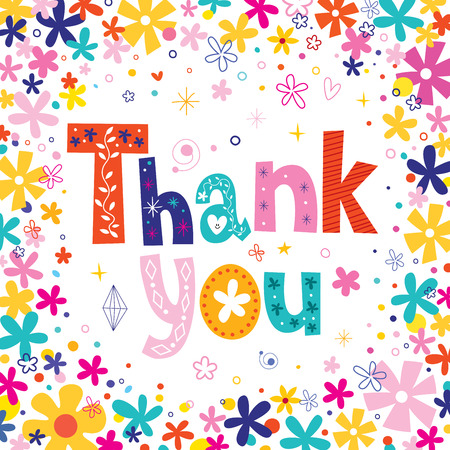 thank you greeting cardのイラスト素材