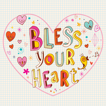 Bless your heartのイラスト素材
