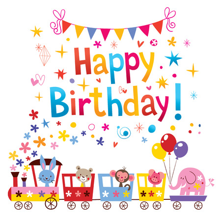Happy Birthday greeting cardのイラスト素材