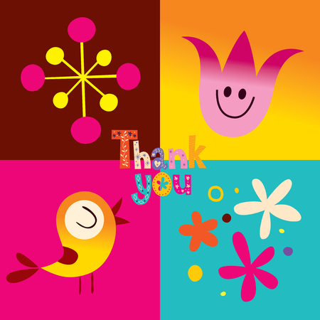 thank you greeting cardのイラスト素材