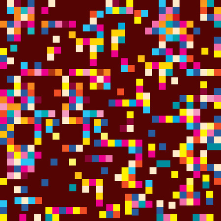 fun pixel squares seamless patternのイラスト素材