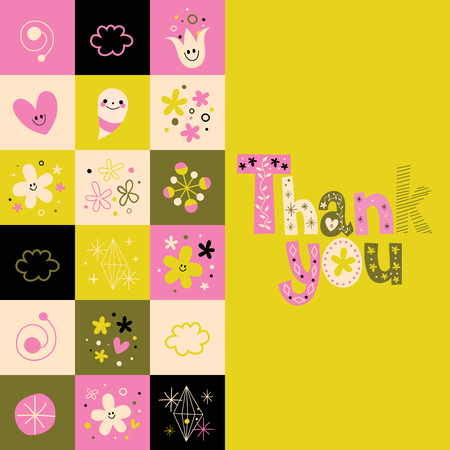 thank you cardのイラスト素材