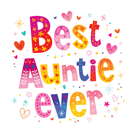 best auntie ever illustration.のイラスト素材