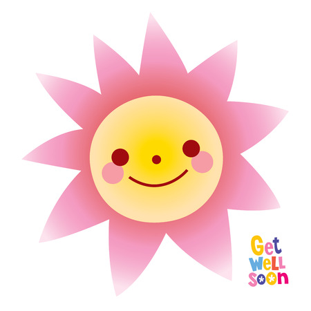 Get well soon greeting cardのイラスト素材