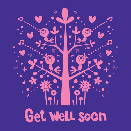 Get well soon greeting cardのイラスト素材