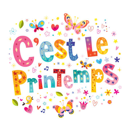 It's spring in frenchのイラスト素材