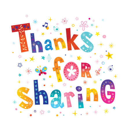 Thanks for sharingのイラスト素材