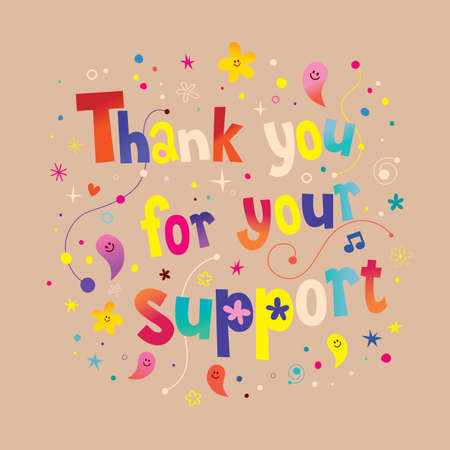 Thank you for your supportのイラスト素材