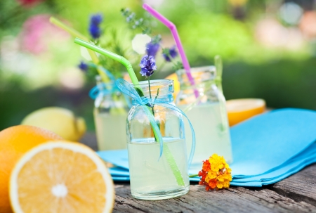 lemonade and fresh oranges の写真素材