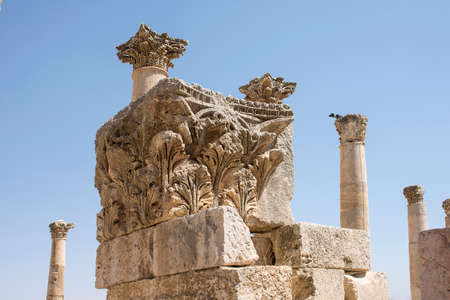 Romans ruins - Ancient Roman city of Jerash of Antiquity , modern Jerash, Jordanのeditorial素材