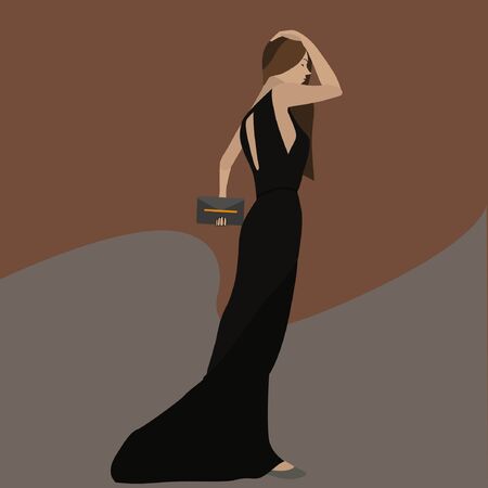 Portrait of the beautiful girl on a gray ornament. Excellent advertizing of cosmetics.のイラスト素材