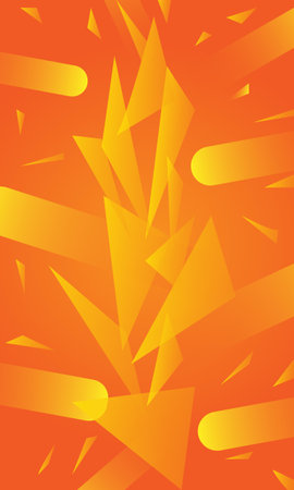 Geometric orange triangle with gradientのイラスト素材