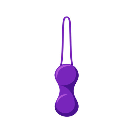 Vaginal balls for male female games. Erotic equipment for woman pleasure. Sex shop toysのイラスト素材